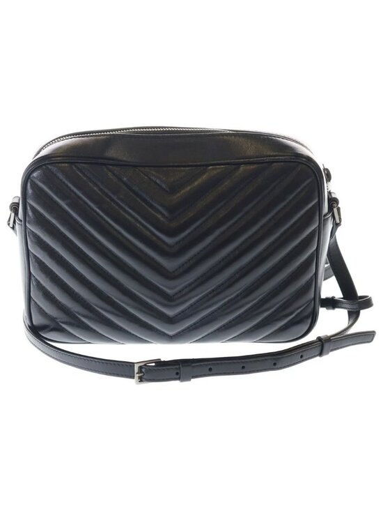 Saint Laurent Paris Shoulder Bag Black Leather Silver main image 5